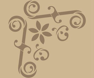 邊角墻花鏤印-LY50005